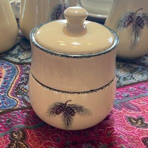 Northwoods  by Home &Garden Party Sugar or candy Jar - stoneware